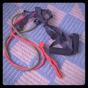 Resistance bands and door attachment.